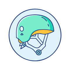 Obraz premium skateboarding helmet logo icon, skateboarding helmet logo vector illustration-simple illustration of skateboarding helmet logo, perfect for skateboarding helmet logo logos and themed design 