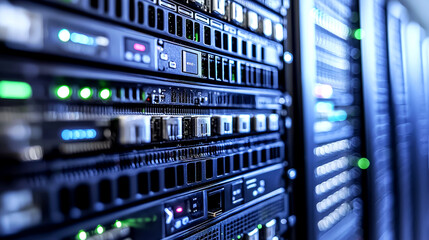 Exploring the Intricacies of a Modern Data Center: High-Tech Servers and Network Infrastructure