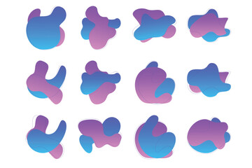 Abstract Blobs contemporary aesthetic liquid shapes, organic shapes, random blobs, Fluid Liquid Shape V1 50 SET 1