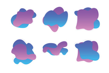 Abstract Blobs contemporary aesthetic liquid shapes, organic shapes, random blobs, Fluid Liquid Shape V1 50 SET 1