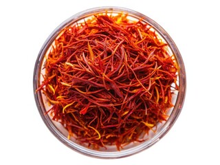 Naklejka premium Saffron Leaves Top View Isolated on Transparent Background - AI Photo