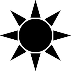 Sun icon. Sun symbol outline