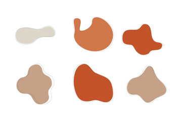 Abstract Blobs contemporary aesthetic liquid shapes, organic shapes, random blobs, Fluid Liquid Shape V1 50 SET 1