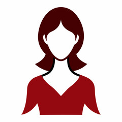 A woman vector icon on white background.