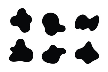Abstract Blobs contemporary aesthetic liquid shapes, organic shapes, random blobs, Fluid Liquid Shape V1 50 SET 1