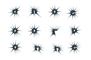 Abstract sparkle shape, sign and Contemporary Symbols