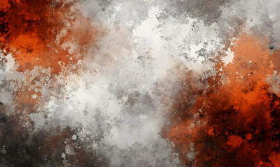 Abstract grunge texture background in shades of rusty orange, grey and white. Perfect for design projects needing a vintage or weathered look.