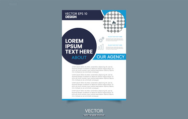 Corporate Book Cover Design Template in A4 .Corporate Business Annual Report Flyer Cover Design