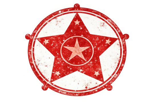 Sheriff Rubber Stamp - Grunge AI Photo, Customizable