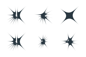 Abstract sparkle shape, sign and Contemporary Symbols