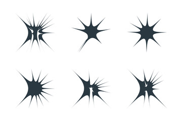 Abstract sparkle shape, sign and Contemporary Symbols