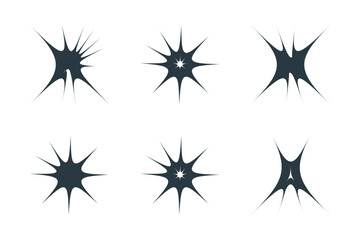 Abstract sparkle shape, sign and Contemporary Symbols