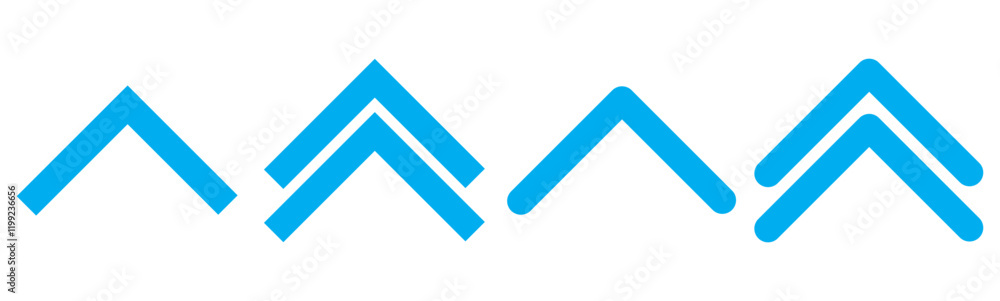 Poster swipe icon set. arrow button symbol. triangle arrow up, down, left, right. abstract scroll icon elem