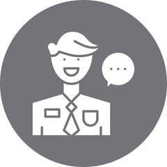 Consultant icon single vector illustration