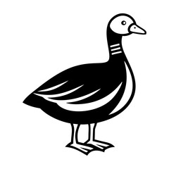 American coot icon in solid style