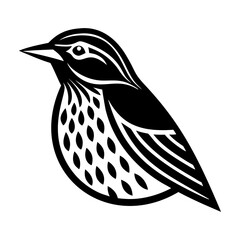 Bird silhouette icon in filled style