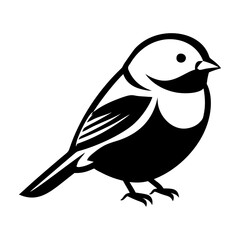 A solid icon of capped bird