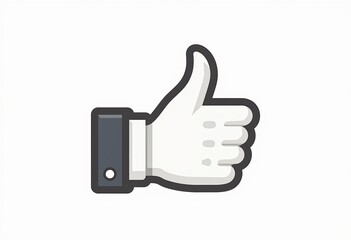 Social Media Approval Thumb Up Icon Sign Outline Black Vector Graphic Design Element Illustration Symbol