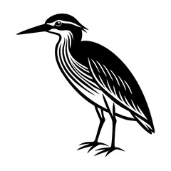 Crane bird icon in solid style