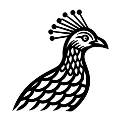 A filled style icon of himalayan monal