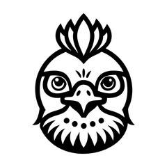 Kagu bird icon in filled style