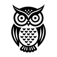 An icon of night owl in solid style