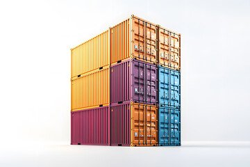 Logistics and transportation of container cargo ship at ship port. Container truck and crane bridge in shipyard. Import export and transport industry. Terminal port for export transport by ship.