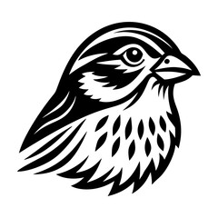A solid icon of song sparrow