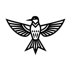 A solid icon of tern bird