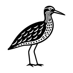 An icon of whimbrel in solid style