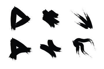 Grunge Brush Stroke Shapes for Modern Design