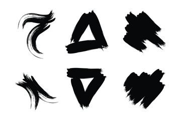 Grunge Brush Stroke Shapes for Modern Design