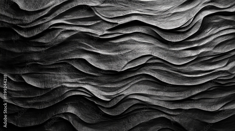 Aufkleber abstract grayscale wavy texture background
