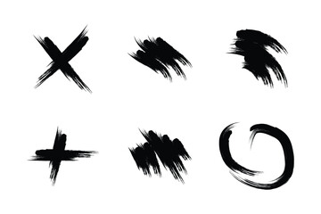 Obraz premium Grunge Brush Stroke Abstract Shape Collection