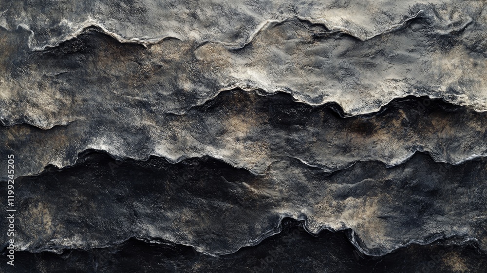 Poster close up of a dark gray rocky texture. perfect for backgrounds and design.