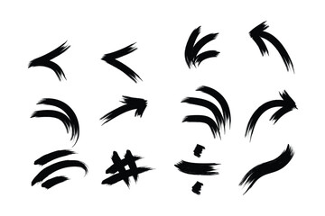 Grunge Brush Stroke Abstract Shape Collection