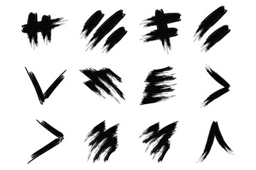 Grungey Brush Stroke Shapes for Modern Design