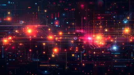 Obraz premium A dark illustration of a technical system 