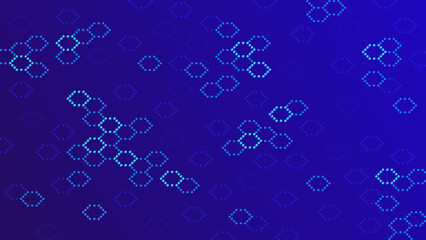Blue technology background with hexagons