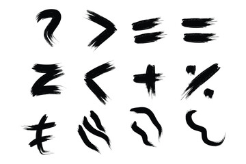 Grungey Brush Stroke Shapes for Modern Design