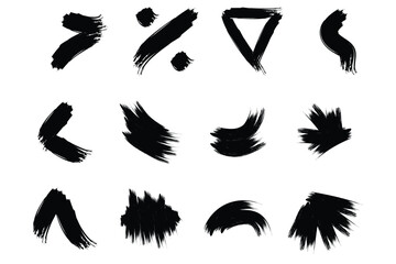 Grungey Brush Stroke Shapes for Modern Design