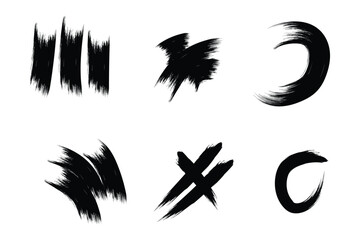 Grungey Brush Stroke Shapes for Modern Design
