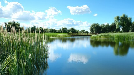 Fototapeta premium Serene Lake Landscape