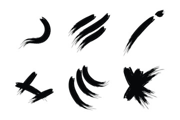 Abstract Grunge Brush Stroke Elements Pack