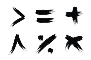 Grunge Brush Stroke Abstract Shape Collection
