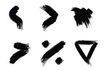 Grunge Brush Stroke Abstract Shapes