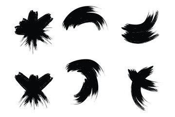 Grunge Brush Stroke Abstract Shapes