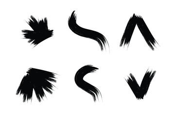 Grunge Brush Stroke Abstract Shapes