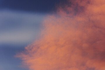 Evening sky of Lensbygda, Toten, Norway, in January 2025.