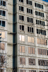 Fototapeta premium unfinished new building in Shymkent. problematic new homes in Kazakhstan